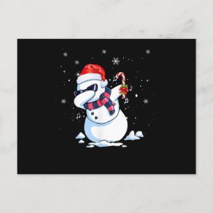 Dabbing Snowman Santa Kerstmis.Png Aankondigingskaart