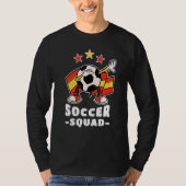 Dabbing Soccer Ball Spanish Flag Soccer Squad 1 T-shirt (Voorkant)