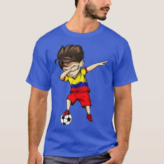 Dabbing Soccer Boy Colombia Jersey Colombian Footb T-shirt
