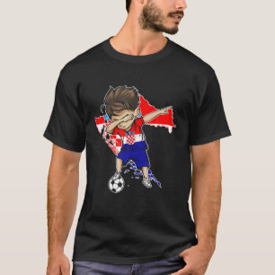 Dabbing Soccer Boy Kroatië Jersey - Kroatië Map Fl T-shirt