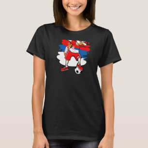 Dabbing Soccer Boy Servië Jersey Servisch Football T-shirt
