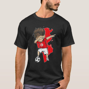 Dabbing Soccer Boy Tunesië Jersey - Tunesische kaa T-shirt