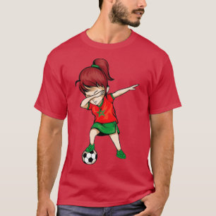Dabbing Soccer Girl Marokko Jersey - Marokkaanse F T-shirt