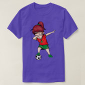 Dabbing Soccer Girl Marokko Jersey Moroccan Footba T-shirt (Design voorkant)