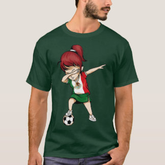 Dabbing Soccer Girl Mexico Jersey - Mexicaans voet T-shirt