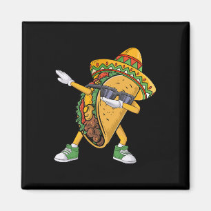 Dabbing Taco Cinco de Mayo Funny Mexican Food Dab Magneet