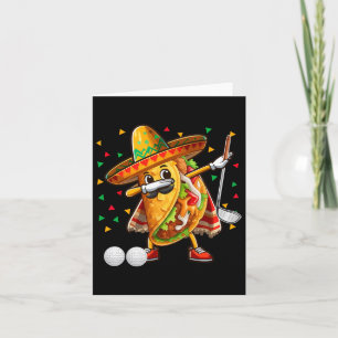 Dabbing Taco Spelen Golf Cinco de Mayo Speler Mex Kaart