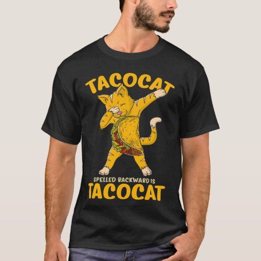 Dabbing Tacocat Spelling Backward Taco Cat Dab T-shirt (Voorkant)