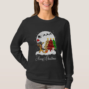 Dabbing teckel dab hond kerstboom Xmas T-shirt