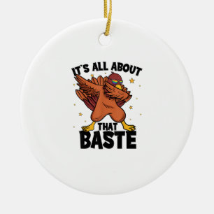 Dabbing Thanksgiving Turkije alles over die baste Keramisch Ornament