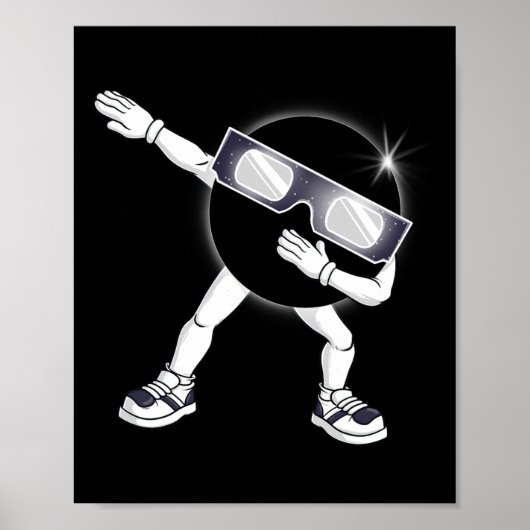 Dabbing Total Solar Eclipse 2024 Totality Dab Kind Poster (Voorkant)