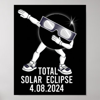 Dabbing totale zonne-eclips 04.08.2024 Leuk dab jo Poster