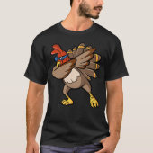Dabbing Turkey Thanksgiving T-shirt (Voorkant)