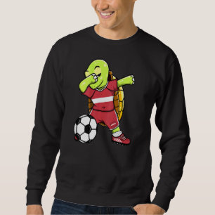 Dabbing Turtle Letland Voetbal Fans Jersey Lets F Trui