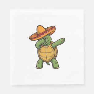 Dabbing Turtle Sombrero Vintage Vector Design_1 Servet