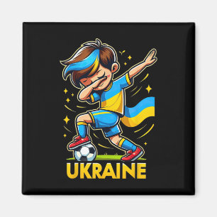 Dabbing Ukraina Kinderen Voetbalshirt Met Uk Magneet