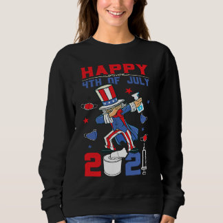 Dabbing Uncle Sam 4th of July 2021 kids boys girls Trui