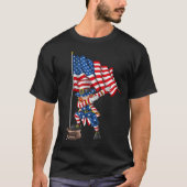Dabbing Uncle Sam, Amerikaanse vlag op 4 juli T-shirt (Voorkant)