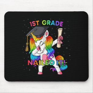 Dabbing Unicorn 1st graad Nailed IT Afstuderen Gir Muismat