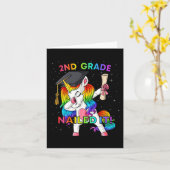Dabbing Unicorn 2e graad Nailed It Afstuderen Gir Kaart (Gele Bloem)