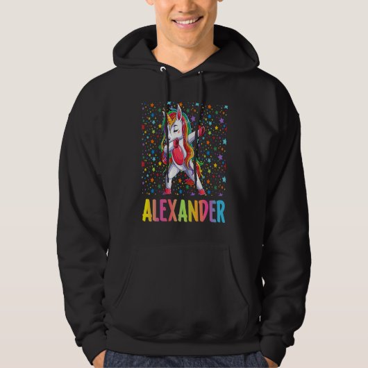 Dabbing Unicorn Alexander Hoodie (Voorkant)