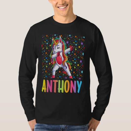Dabbing Unicorn Anthony T-shirt (Voorkant)