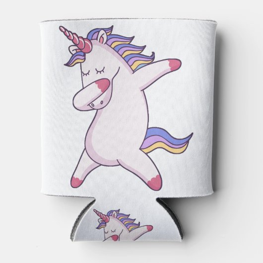 Dabbing Unicorn Blikjeskoeler (Voorkant)