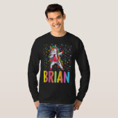 Dabbing Unicorn Brian T-shirt (Voorkant volledig)
