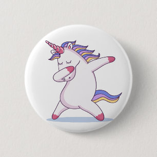 Dabbing Unicorn Button