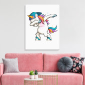 Dabbing Unicorn Canvas Afdruk (Insitu (Woonkamer))