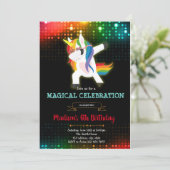 Dabbing unicorn dance carte d'anniversaire (Debout devant)