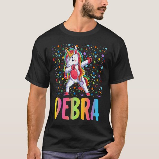Dabbing Unicorn Debra T-shirt (Voorkant)