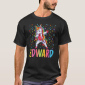 Dabbing Unicorn Edward T-shirt (Voorkant)