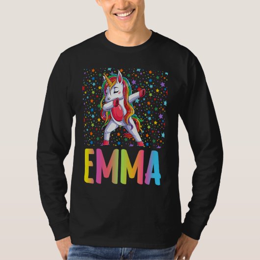 Dabbing Unicorn Emma T-shirt (Voorkant)