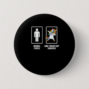 Dabbing Unicorn Longtransplantaat Overlevende orga Ronde Button 5,7 Cm
