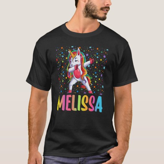 Dabbing Unicorn Melissa T-shirt (Voorkant)