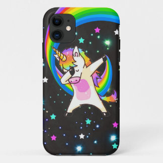 Dabbing Unicorn Neon Glow iPhone SE/5/5s Hoesje