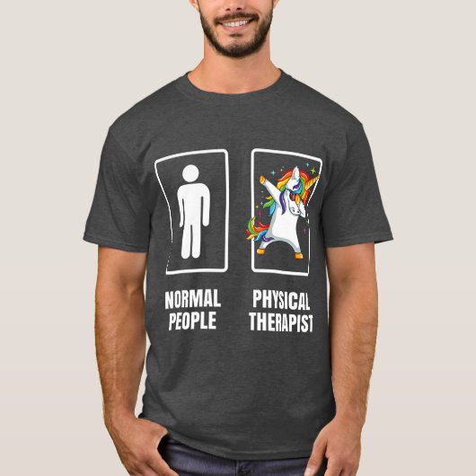 Dabbing Unicorn Physical Therapist PT Therapy T-shirt (Voorkant)