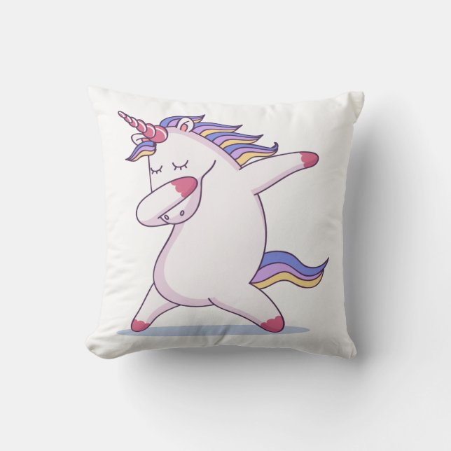 Dabbing Unicorn Pillow Kussen (Voorkant)