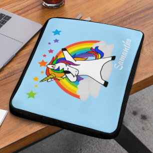 Dabbing Unicorn Rainbow, speciaal ontworpen laptop Sleeve