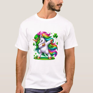 Dabbing Unicorn Rainbow T-shirt