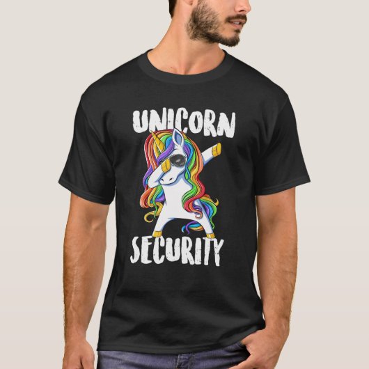 Dabbing Unicorn Security Squad Unicorn Security T-shirt (Voorkant)