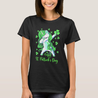 Dabbing Unicorn Shamrocks Het is St. Patricksdag & T-shirt