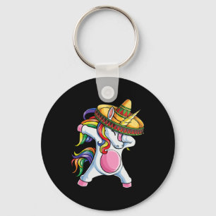 Dabbing Unicorn Shirt Cinco de Mayo Kinder Girls W Sleutelhanger