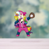 Dabbing Unicorn Softball Arc En Ciel Filles De Bas (Neutre)