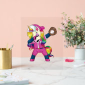 Dabbing Unicorn Softball Arc En Ciel Filles De Bas (Mariage)