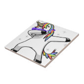 Dabbing Unicorn Tegeltje (Zijkant)