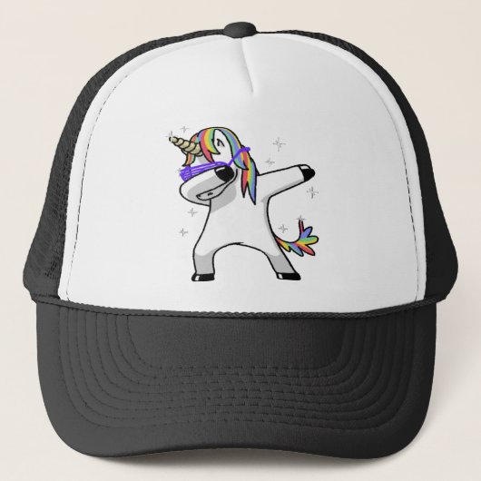 Dabbing Unicorn Trucker Pet (Voorkant)