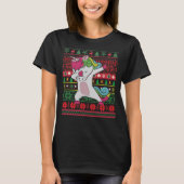 Dabbing Unicorn Ugly kerst T-shirt (Voorkant)