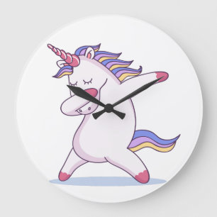 Dabbing Unicorn Wall klok
